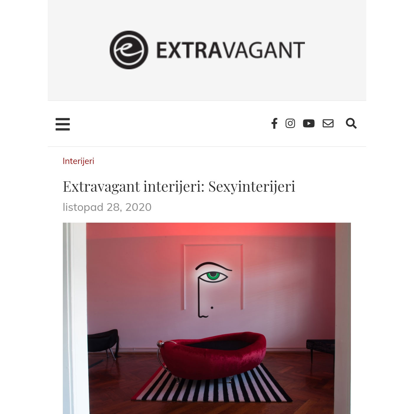 Članak o Igoru Prodanoviću i Sexyinterijerima u Extravagant lifestyle magazinu